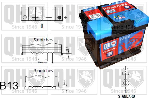 Quinton Hazell QBT0193 - Starter Battery autospares.lv