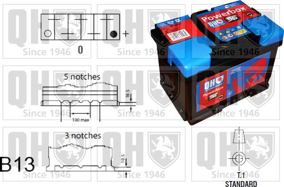 Quinton Hazell QBT115AGM - Starter Battery autospares.lv