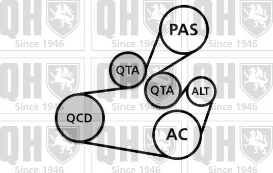 Quinton Hazell QDK111 - V-Ribbed Belt Set autospares.lv