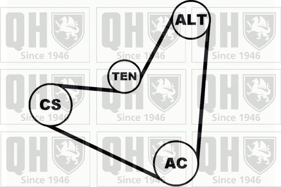 Quinton Hazell QDK11 - V-Ribbed Belt Set autospares.lv