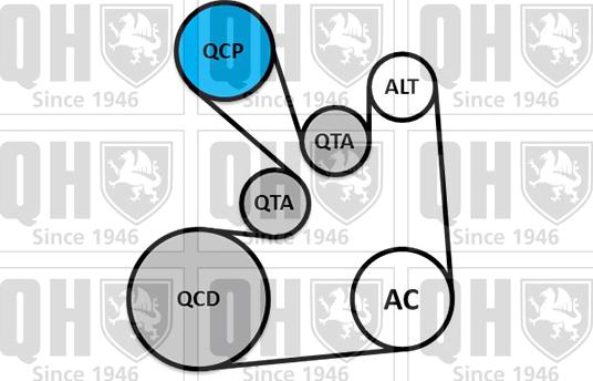 Quinton Hazell QDK130 - V-Ribbed Belt Set autospares.lv