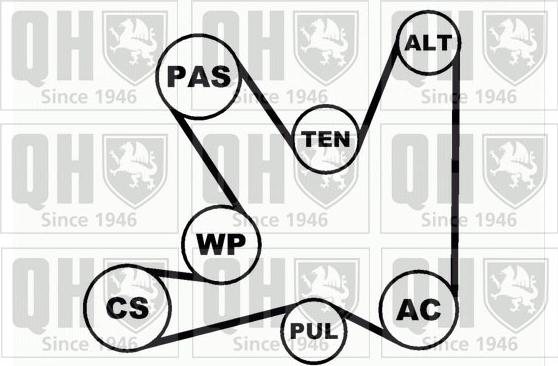 Quinton Hazell QDK32 - V-Ribbed Belt Set autospares.lv