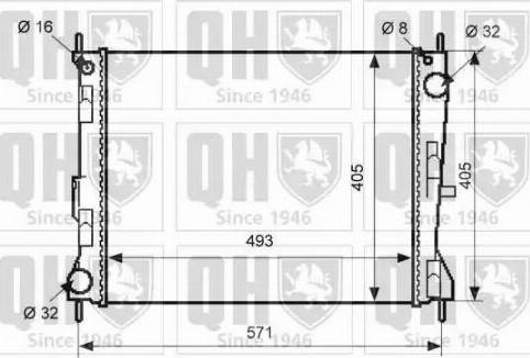 Quinton Hazell QER2492 - Radiator, engine cooling autospares.lv