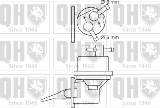 Quinton Hazell QFP239 - Fuel Pump autospares.lv