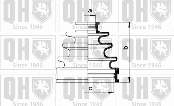 Quinton Hazell QJB476 - Bellow, drive shaft autospares.lv