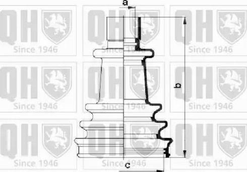 Quinton Hazell QJB2536 - Bellow, drive shaft autospares.lv