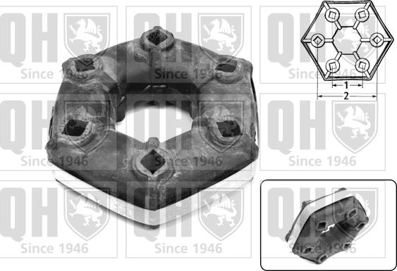 Quinton Hazell QL9000 - Flexible disc, propshaft joint autospares.lv