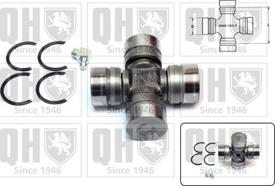 Quinton Hazell QL505 - Universal Joint, differential pinion gear autospares.lv