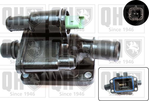 Quinton Hazell QTH613K - Coolant thermostat / housing autospares.lv