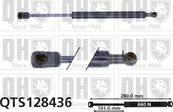 Quinton Hazell QTS128436 - Gas Spring, boot, cargo area autospares.lv