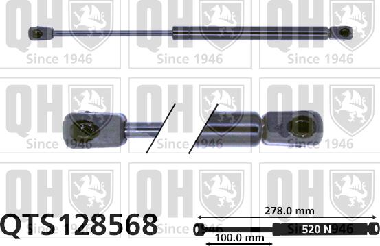 Quinton Hazell QTS128568 - Gas Spring, boot, cargo area autospares.lv