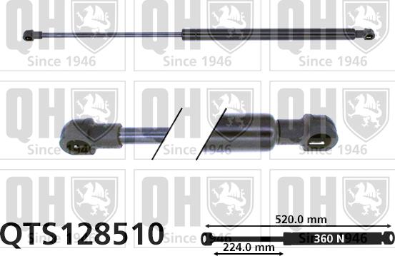 Quinton Hazell QTS128510 - Gas Spring, boot, cargo area autospares.lv