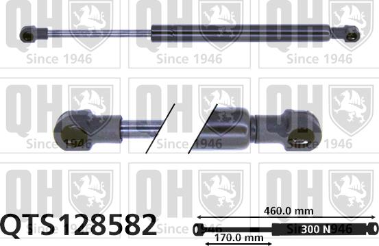 Quinton Hazell QTS128582 - Gas Spring, bonnet autospares.lv