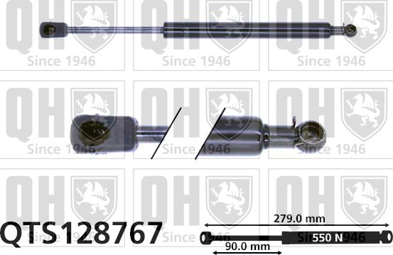 Quinton Hazell QTS128767 - Gas Spring, boot, cargo area autospares.lv