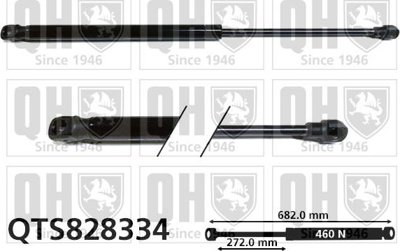 Quinton Hazell QTS828334 - Gas Spring, boot, cargo area autospares.lv