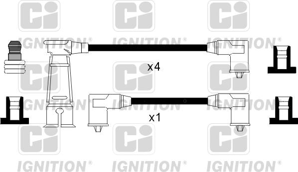 Quinton Hazell XC970 - Ignition Cable Kit autospares.lv