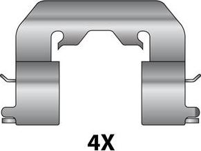 Raicam 12079596 - Accessory Kit for disc brake Pads autospares.lv