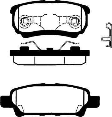 Key Parts KBP2003 - Brake Pad Set, disc brake autospares.lv