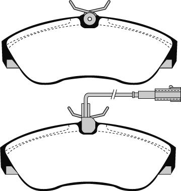 E.T.F. 889 - Brake Pad Set, disc brake autospares.lv