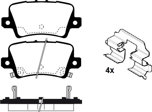 Triscan 362P28038 - Brake Pad Set, disc brake autospares.lv