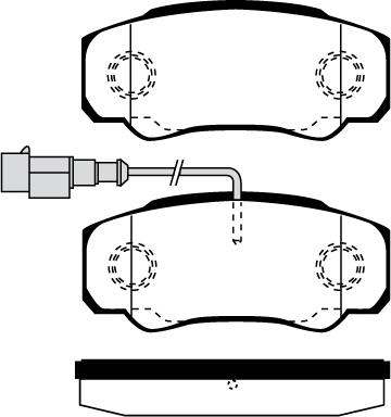 Japanparts JPP101AF - Brake Pad Set, disc brake autospares.lv