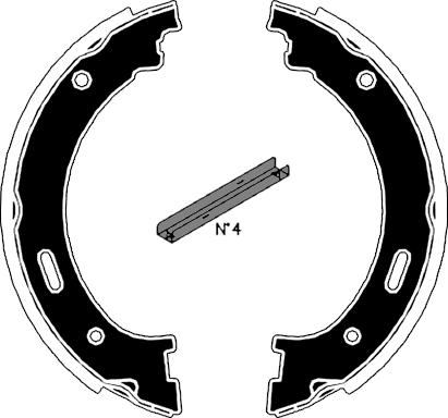 Raicam RA29950 - Brake Shoe Set, parking brake autospares.lv