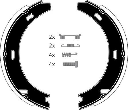 Raicam RA24732 - Brake Shoe Set, parking brake autospares.lv