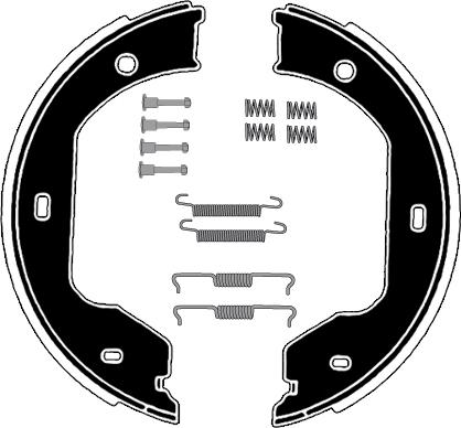 Raicam RA28621 - Brake Shoe Set, parking brake autospares.lv