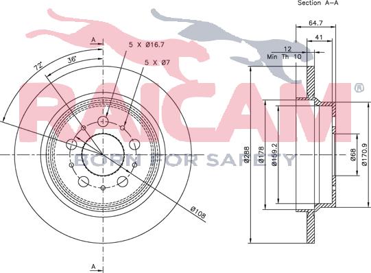 Raicam RD00952 - Brake Disc autospares.lv