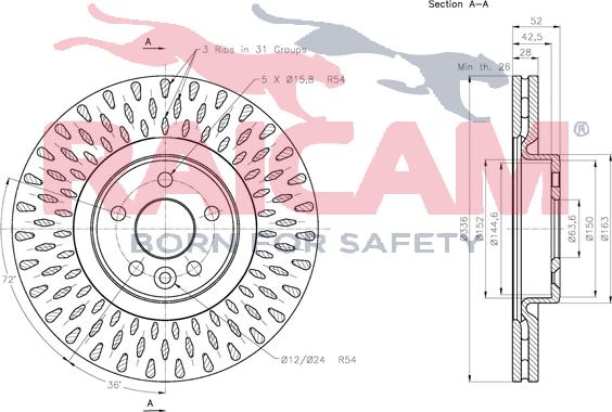 Raicam RD00964 - Brake Disc autospares.lv