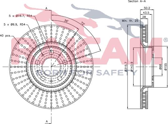 Raicam RD00960 - Brake Disc autospares.lv