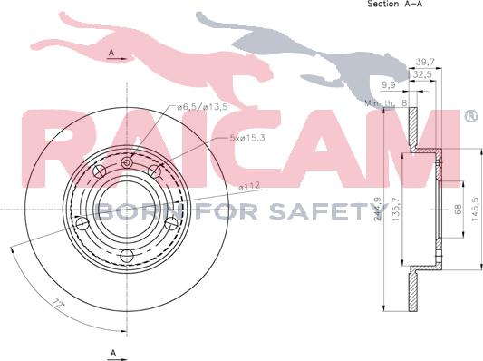 Raicam RD00905 - Brake Disc autospares.lv