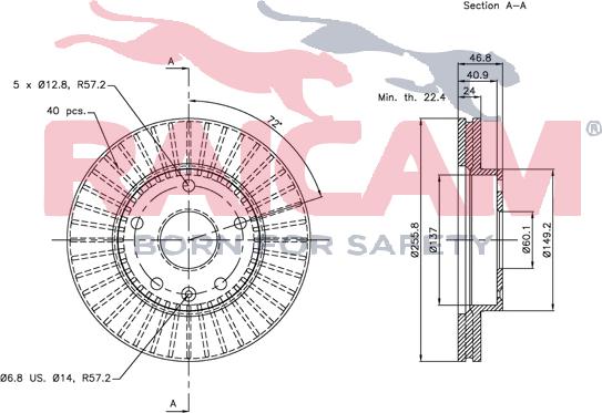 Raicam RD00975 - Brake Disc autospares.lv