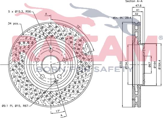 Raicam RD00492 - Brake Disc autospares.lv