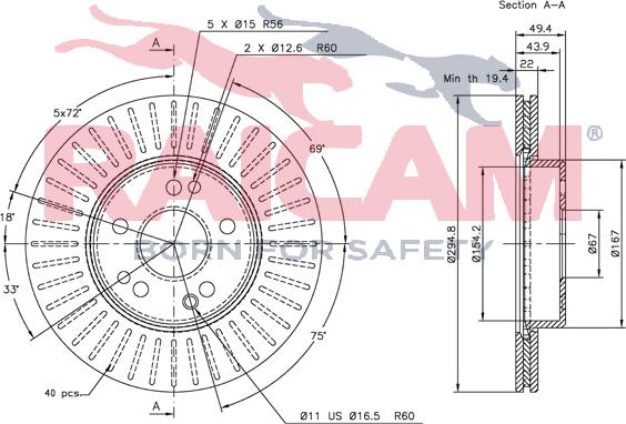 Raicam RD00445 - Brake Disc autospares.lv