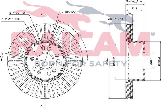 Raicam RD00446 - Brake Disc autospares.lv