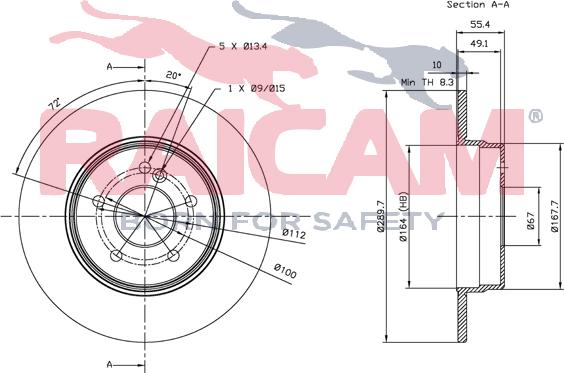 Raicam RD00456 - Brake Disc autospares.lv