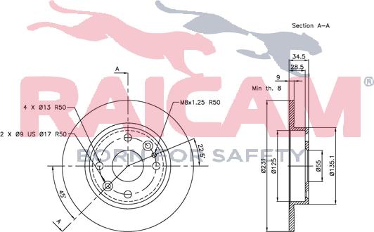 Raicam RD00400 - Brake Disc autospares.lv