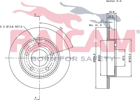 Raicam RD00408 - Brake Disc autospares.lv