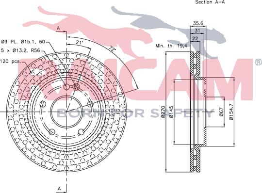 Raicam RD00481 - Brake Disc autospares.lv