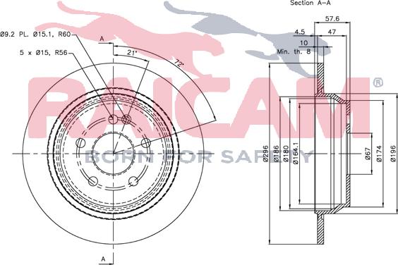 Raicam RD00488 - Brake Disc autospares.lv