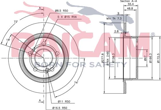 Raicam RD00439 - Brake Disc autospares.lv