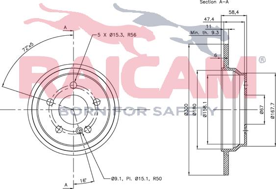 Raicam RD00478 - Brake Disc autospares.lv