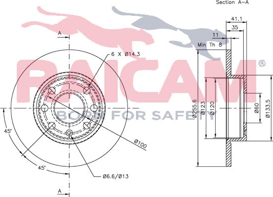 Raicam RD00594 - Brake Disc autospares.lv