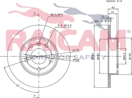 Raicam RD00593 - Brake Disc autospares.lv