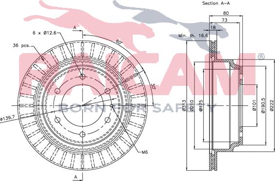 Raicam RD00597 - Brake Disc autospares.lv