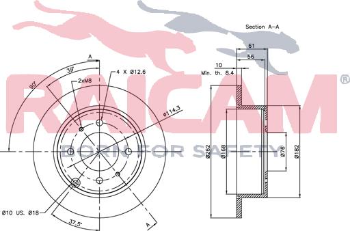 Raicam RD00517 - Brake Disc autospares.lv