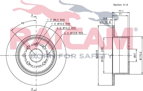 Raicam RD00581 - Brake Disc autospares.lv