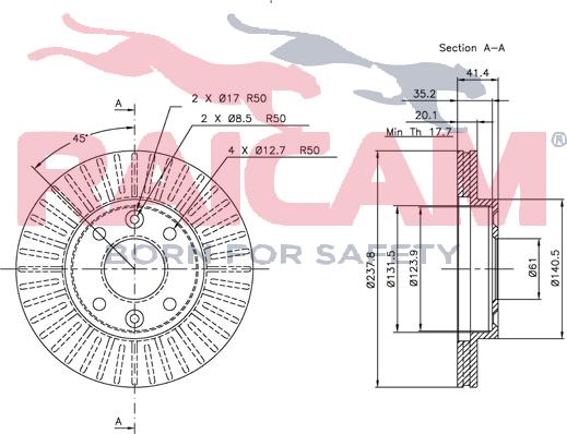 Raicam RD00658 - Brake Disc autospares.lv