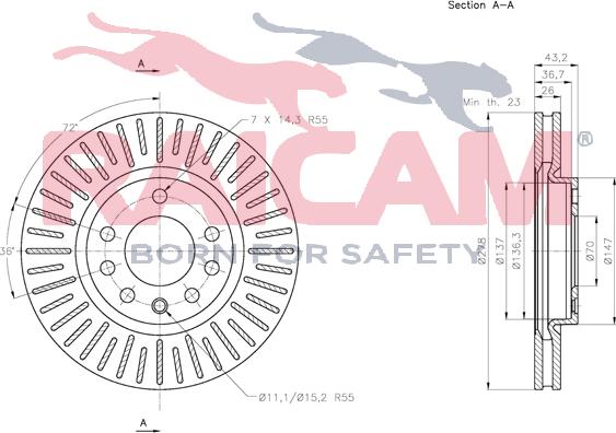 Raicam RD00619 - Brake Disc autospares.lv